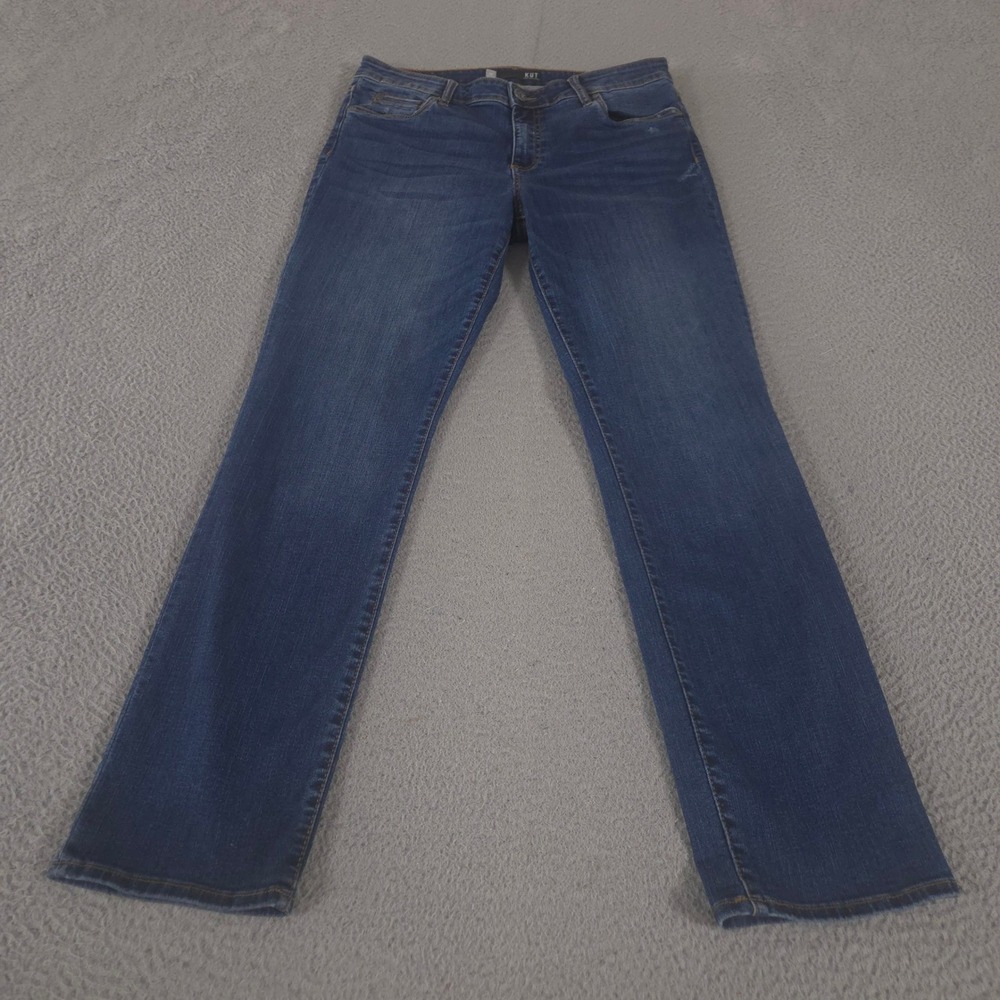 Kut from the Kloth Jeans Womens 10 Blue Catherine Slim Boyfriend Stretch Denim